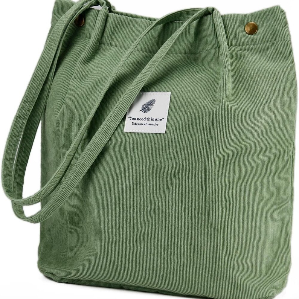 Corduroy Tote Bag Cute Tote Bags For Women Shoulder Bag With Inner Pocket For Wo